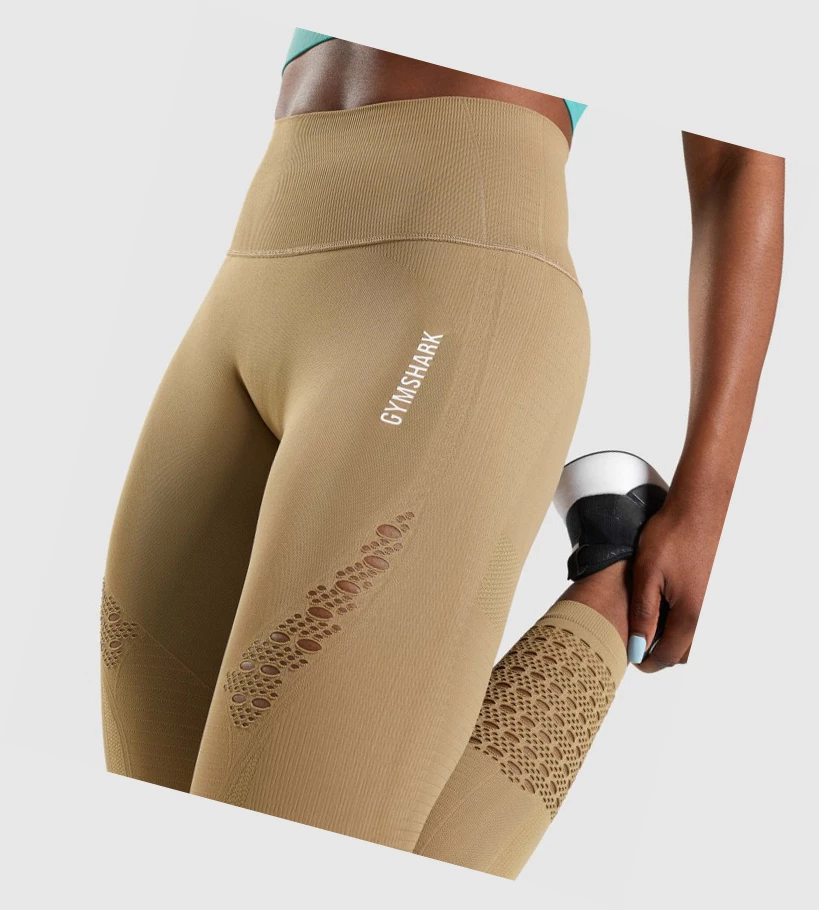 Gymshark Energy Seamless High Waisted Leggings Dame Brune | FDNVAM372