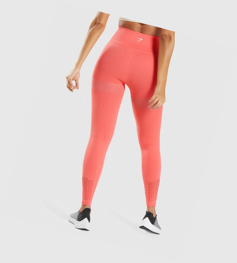 Gymshark Energy Seamless High Waisted Leggings Dame Rosa | FZIARK591