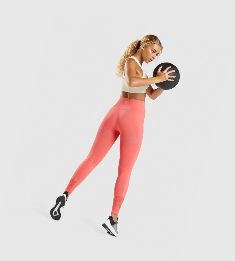 Gymshark Energy Seamless High Waisted Leggings Dame Rosa | FZIARK591