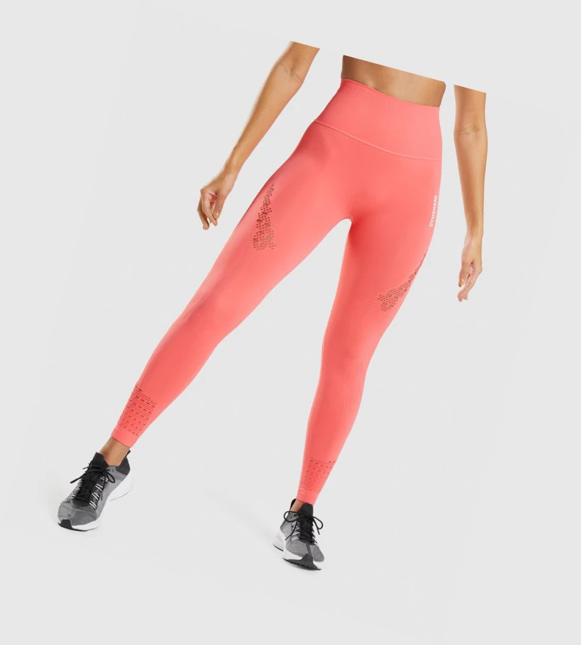 Gymshark Energy Seamless High Waisted Leggings Dame Rosa | FZIARK591