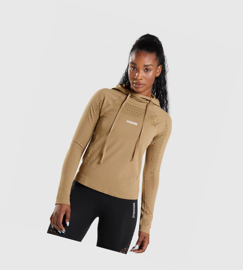 Gymshark Energy Seamless Klær Dame Brune | NJOBXZ069