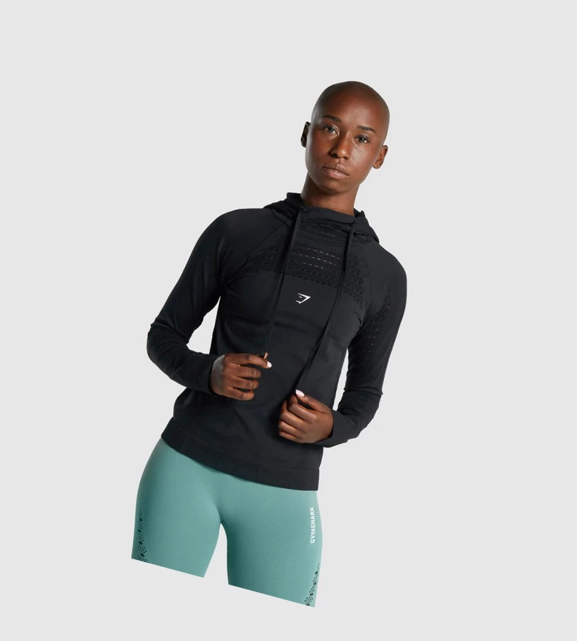 Gymshark Energy Seamless Klær Dame Svarte | HANFDZ067