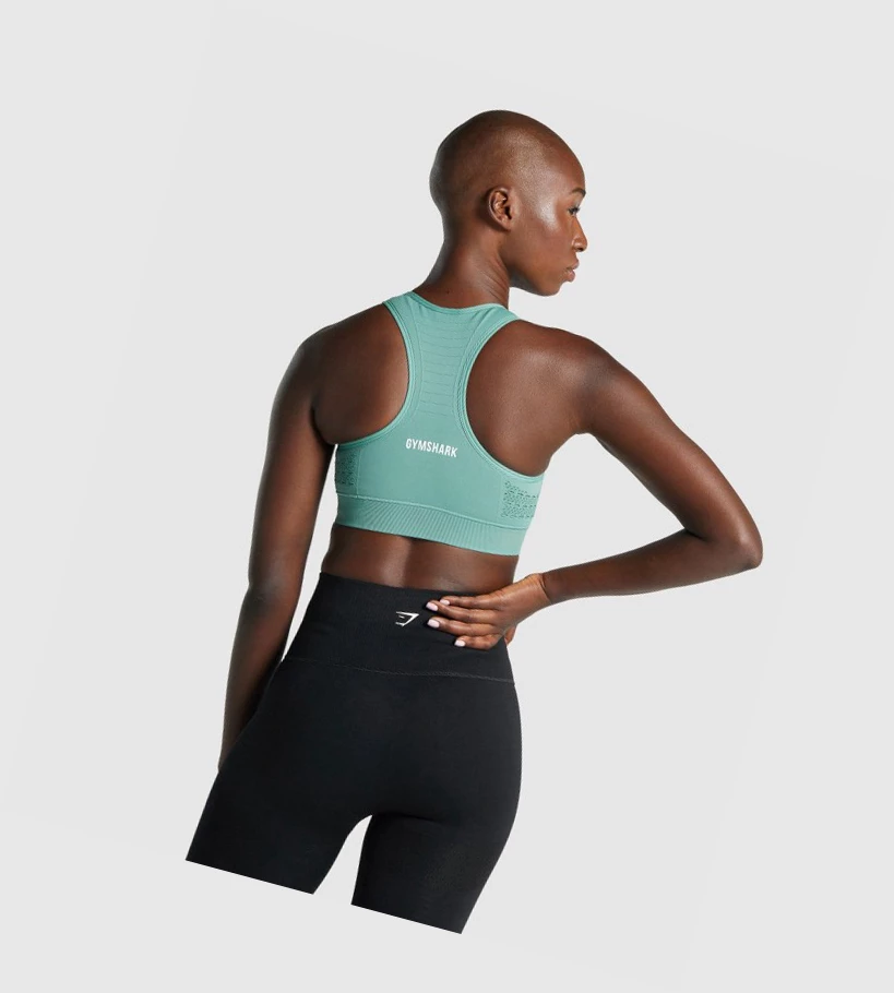 Gymshark Energy Seamless Sports Bh Dame Lyse Grønn | GVCFND973