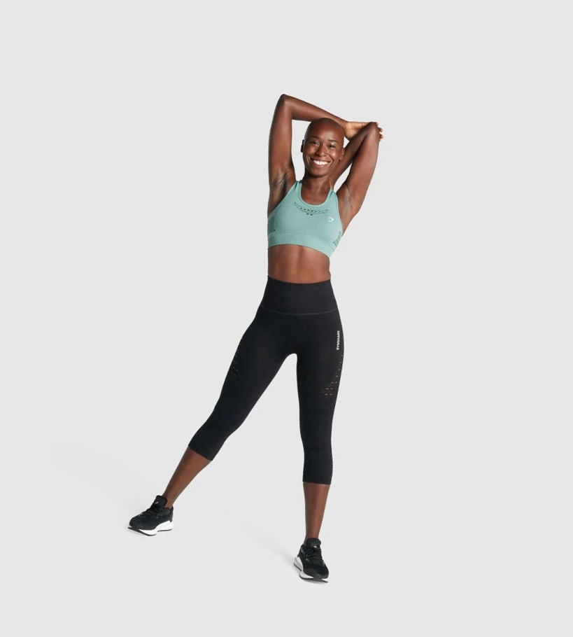 Gymshark Energy Seamless Sports Bh Dame Lyse Grønn | GVCFND973