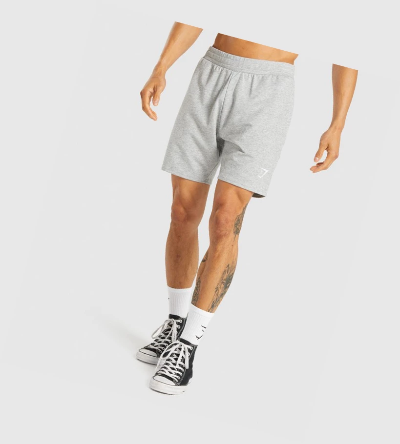 Gymshark Essential 7ﾔ Shorts Herre Lyse Grå | KARCME985