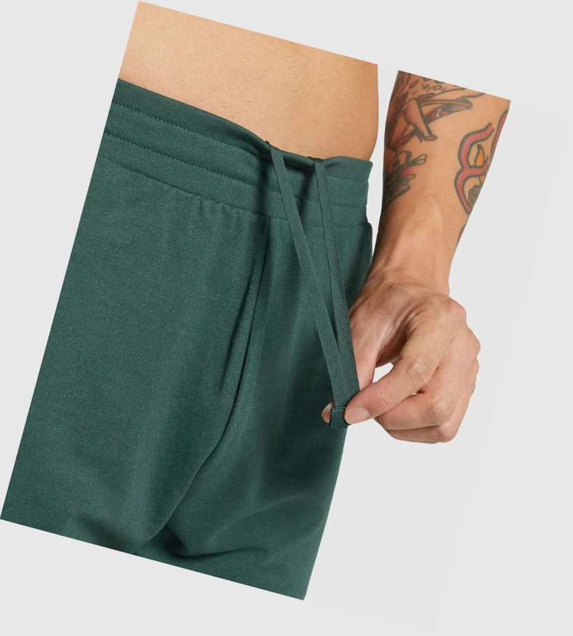 Gymshark Essential 7ﾔ Shorts Herre Mørke Grønn | GDNVAZ830