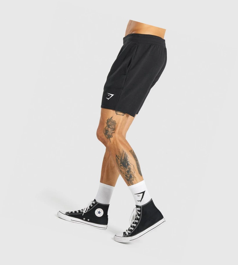 Gymshark Essential 7ﾔ Shorts Herre Svarte | EBZQDM953