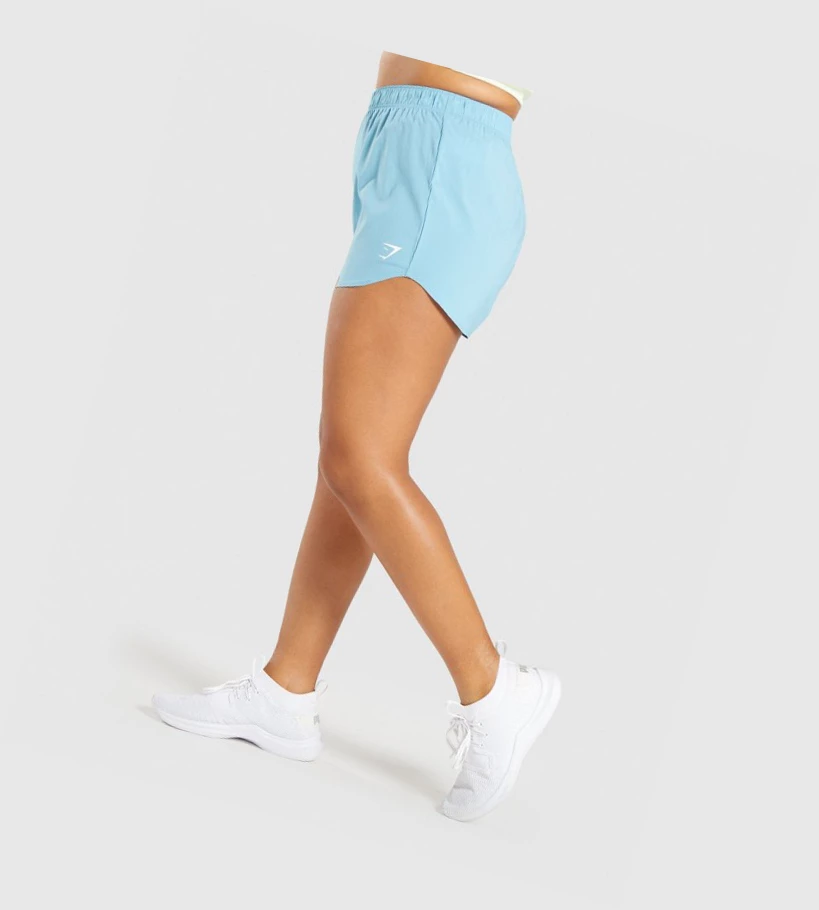 Gymshark Essential Loose Trenings Shorts Dame Lyse Blå | GXCSEO196