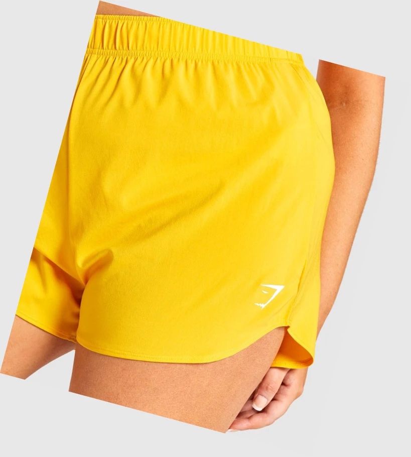 Gymshark Essential Loose Trenings Shorts Dame Gul | NDELHK194