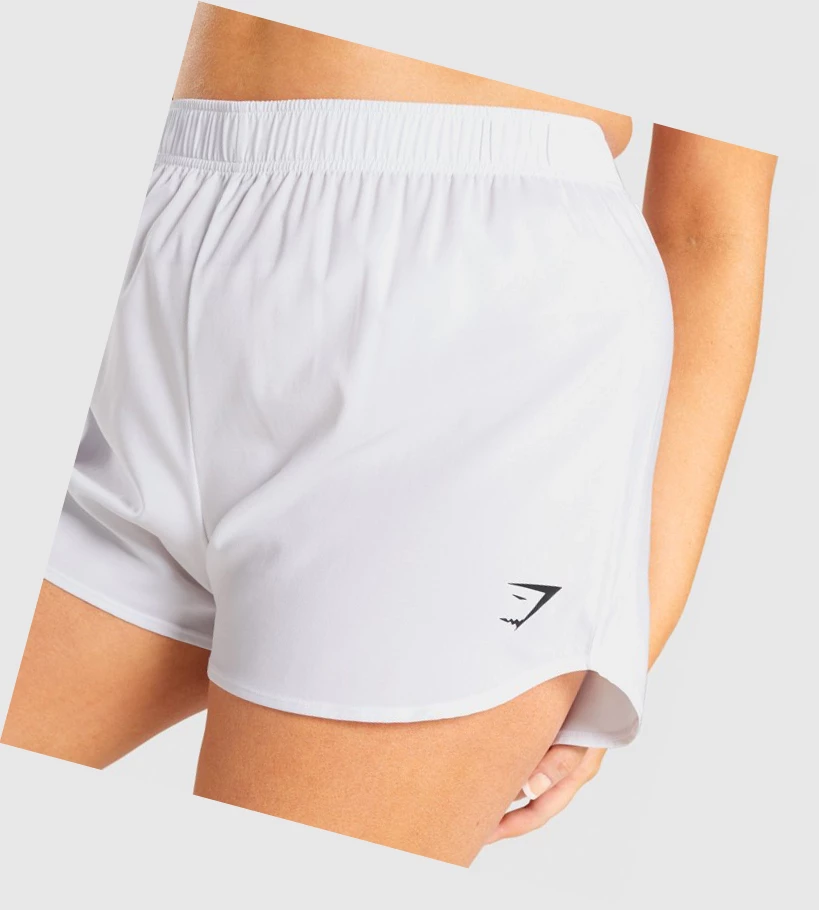 Gymshark Essential Loose Trenings Shorts Dame Hvite | VTUDAX589