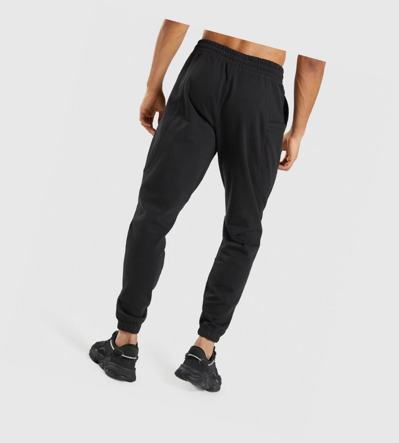 Gymshark Essential Oversized Joggebukser Herre Svarte | SURKBO916