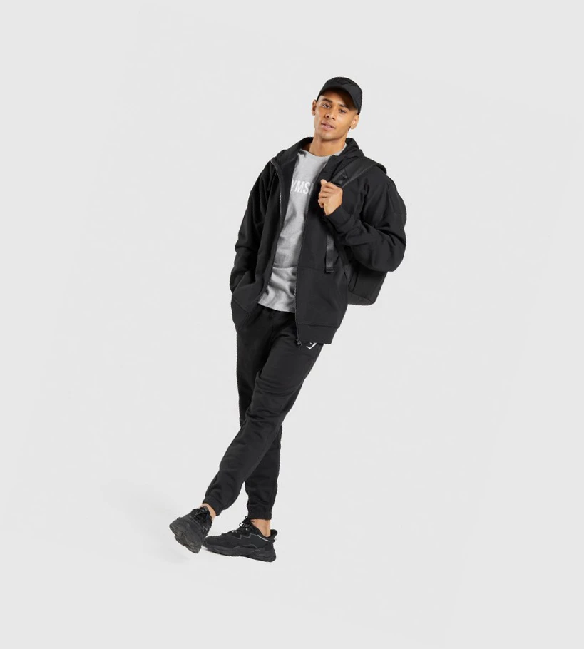 Gymshark Essential Oversized Joggebukser Herre Svarte | SURKBO916