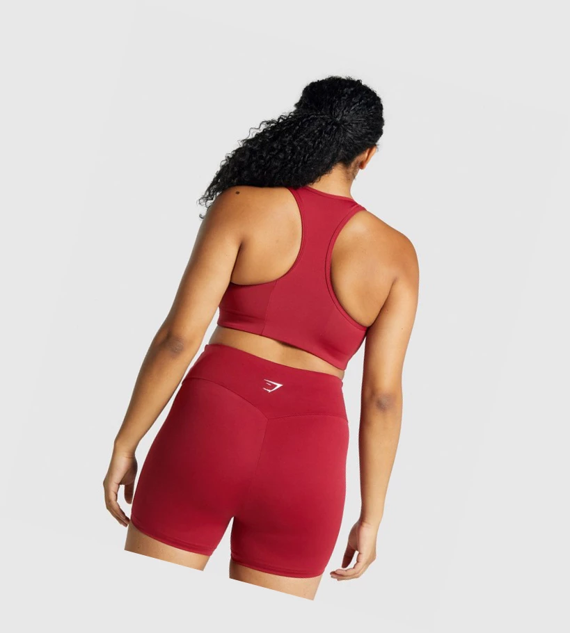 Gymshark Essential Racer Back Trenings Sports Bh Dame Burgunder | TWLUQI298