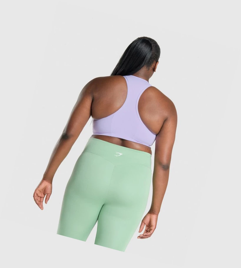 Gymshark Essential Racer Back Trenings Sports Bh Dame Lyse Lilla | VRBLHN270