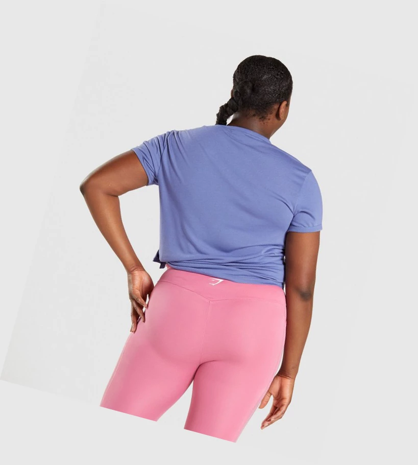 Gymshark Essential T-skjorte Dame Blå | QRNUZG180