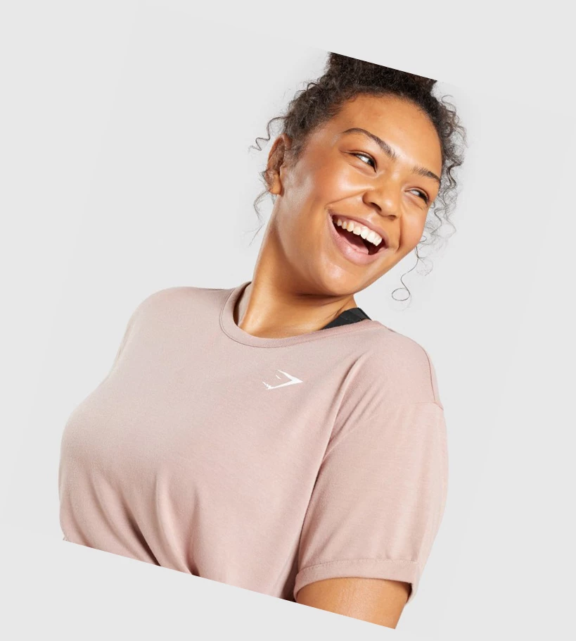 Gymshark Essential T-skjorte Dame Grå Brune | LGRNSZ431