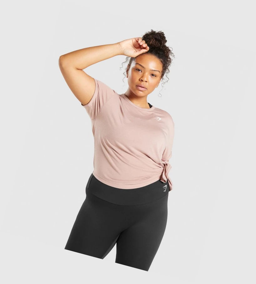 Gymshark Essential T-skjorte Dame Grå Brune | LGRNSZ431