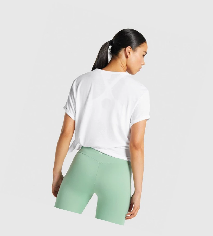 Gymshark Essential T-skjorte Dame Hvite | UCFQKV291