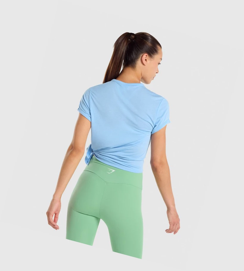 Gymshark Essential T-skjorte Dame Lyse Blå | REFGSJ134