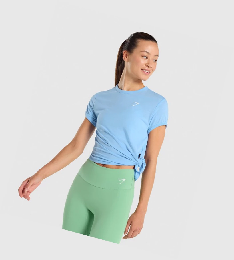 Gymshark Essential T-skjorte Dame Lyse Blå | REFGSJ134