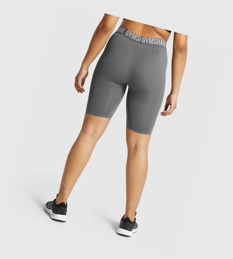 Gymshark Fit Seamless Cycling Shorts Dame Grå | YJSCZG536