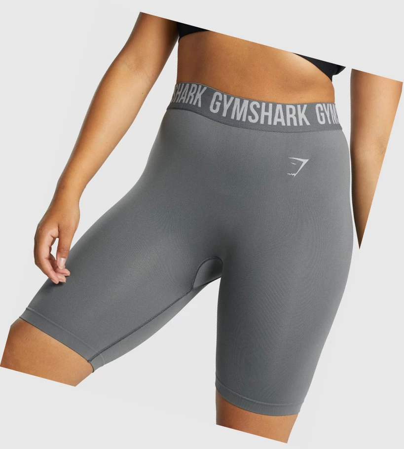 Gymshark Fit Seamless Cycling Shorts Dame Grå | YJSCZG536