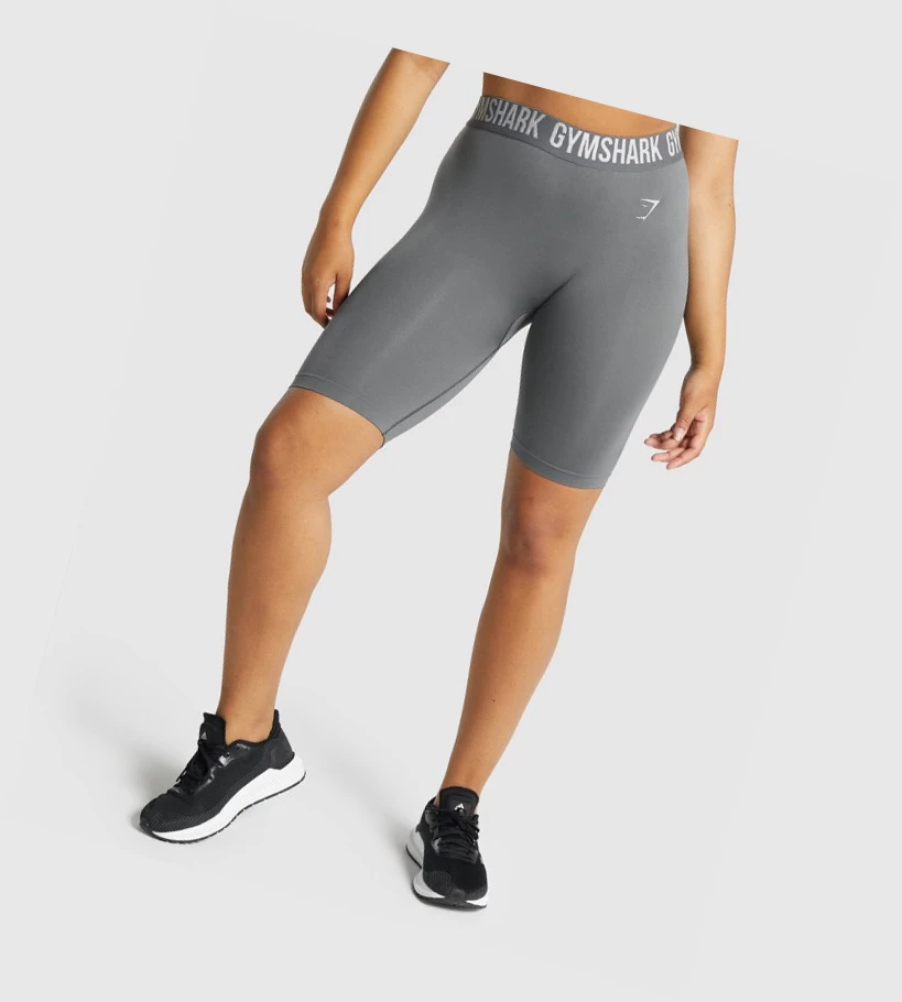 Gymshark Fit Seamless Cycling Shorts Dame Grå | YJSCZG536