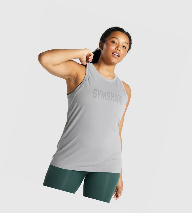 Gymshark Fit Seamless Loose Singlet Dame Grå | HTAKSL678