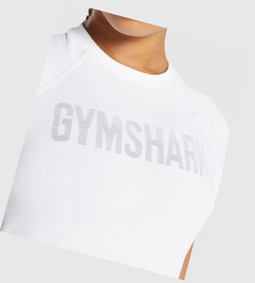 Gymshark Fit Seamless Loose T-skjorte Dame Hvite | TFDPCL853