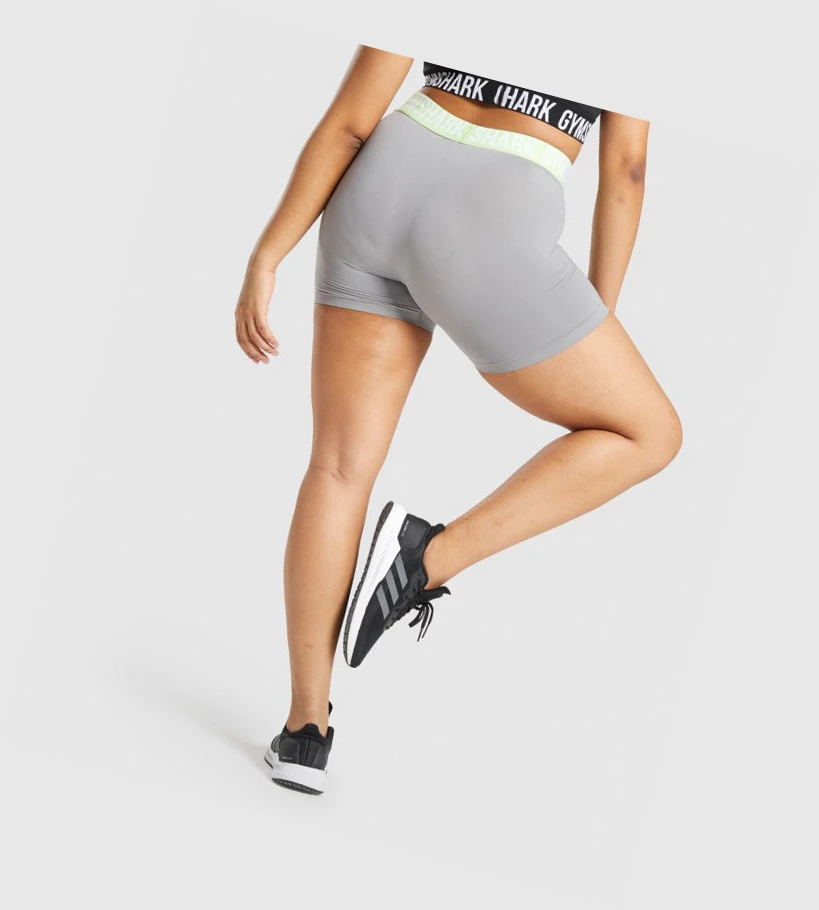 Gymshark Fit Seamless Shorts Dame Grå | QYLJMW258