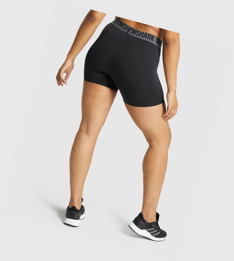 Gymshark Fit Seamless Shorts Dame Svarte | MAWBPU453