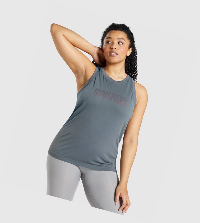 Gymshark Fit Seamless Singlet Dame Grå | LSAFVN730