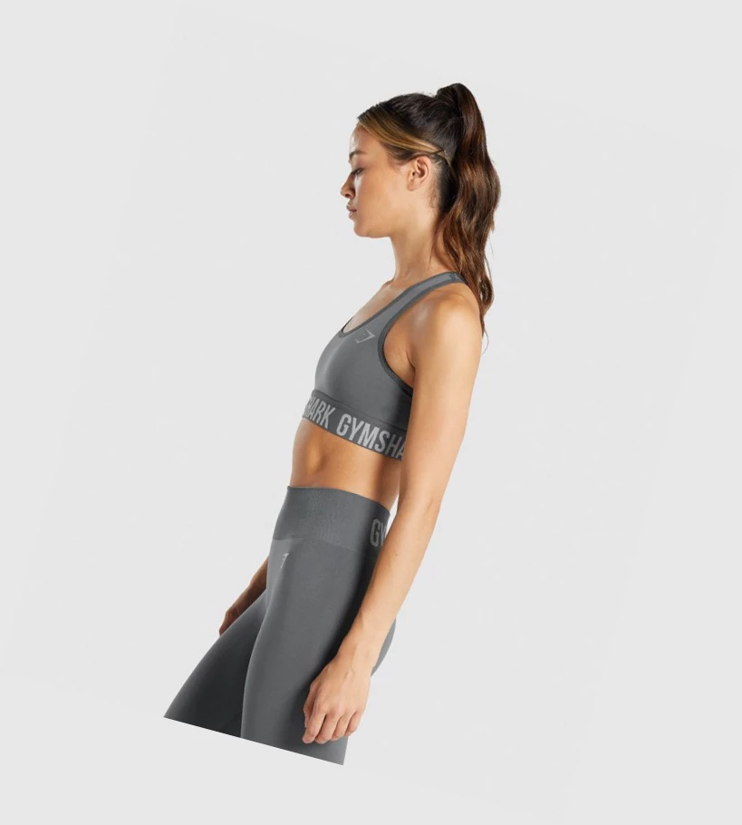 Gymshark Fit Seamless Sports Bh Dame Grå | BMVLGU652