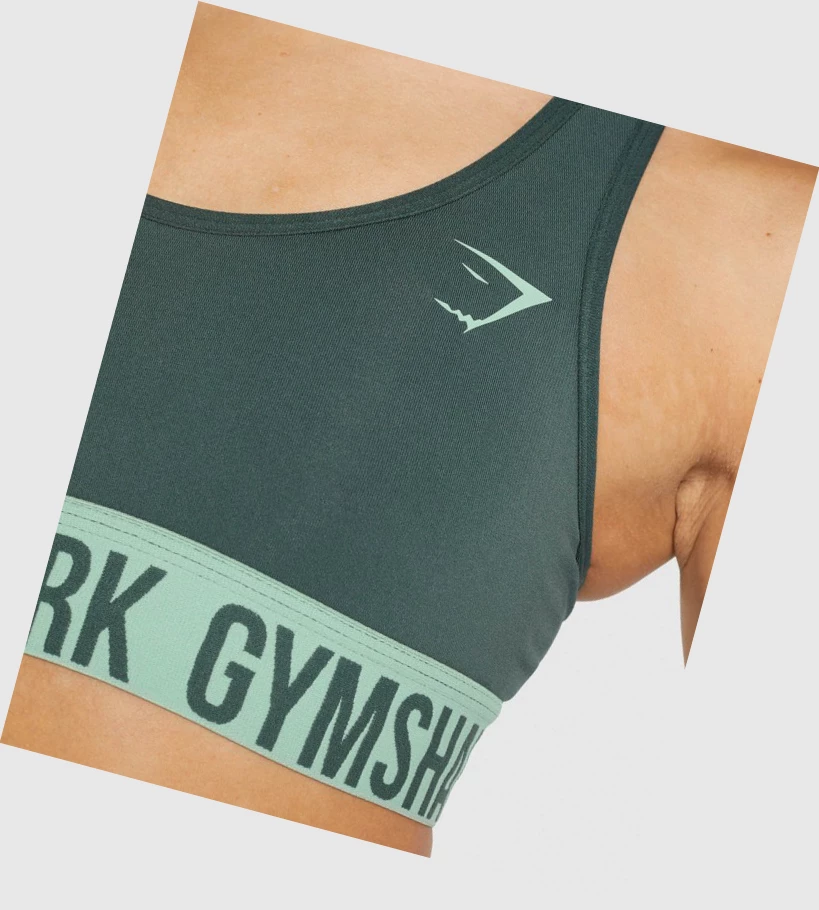 Gymshark Fit Seamless Sports Bh Dame Grønn | WQEHAC273