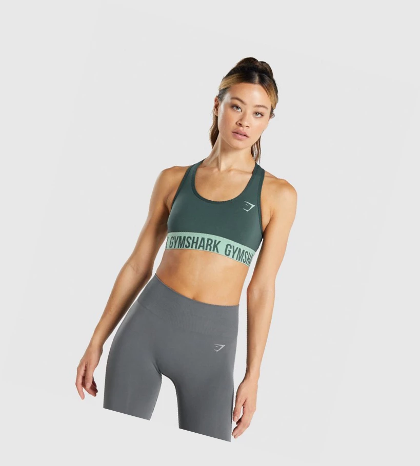 Gymshark Fit Seamless Sports Bh Dame Grønn | WQEHAC273