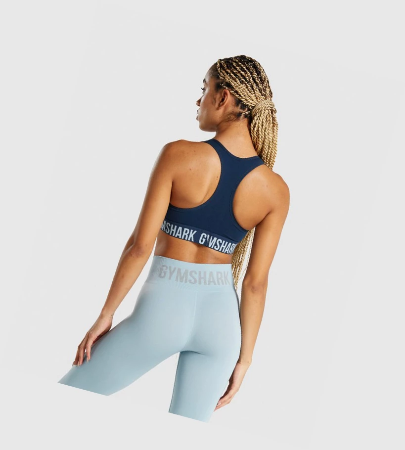 Gymshark Fit Seamless Sports Bh Dame Marineblå | ONTVHQ269