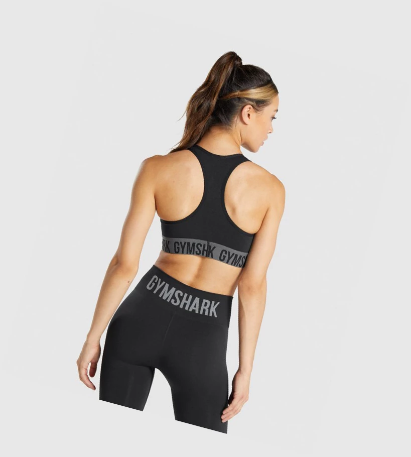 Gymshark Fit Seamless Sports Bh Dame Svarte | IEZLWM159