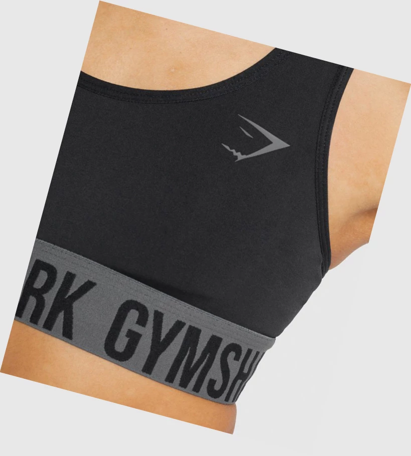 Gymshark Fit Seamless Sports Bh Dame Svarte | IEZLWM159