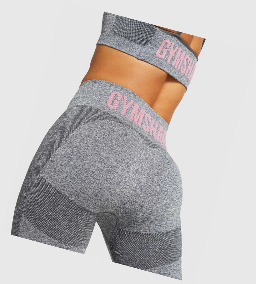 Gymshark Flex Cycling Shorts Dame Grå Rosa | YAFKLI275