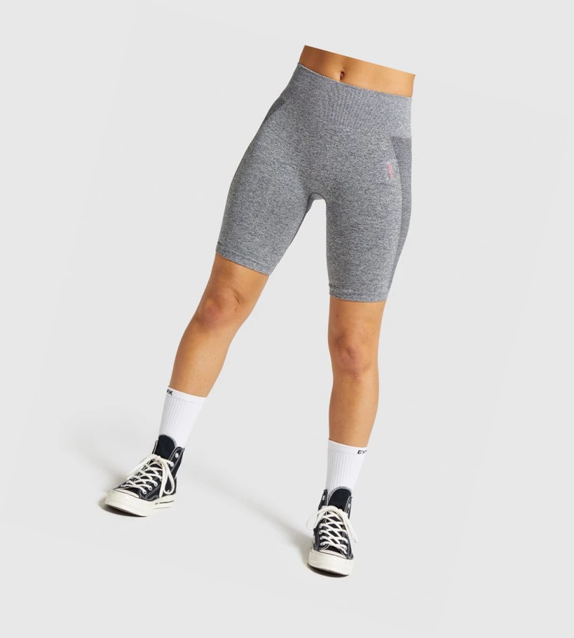 Gymshark Flex Cycling Shorts Dame Grå Rosa | YAFKLI275