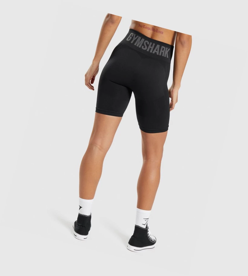 Gymshark Flex Cycling Shorts Dame Svarte | KWXBNQ895