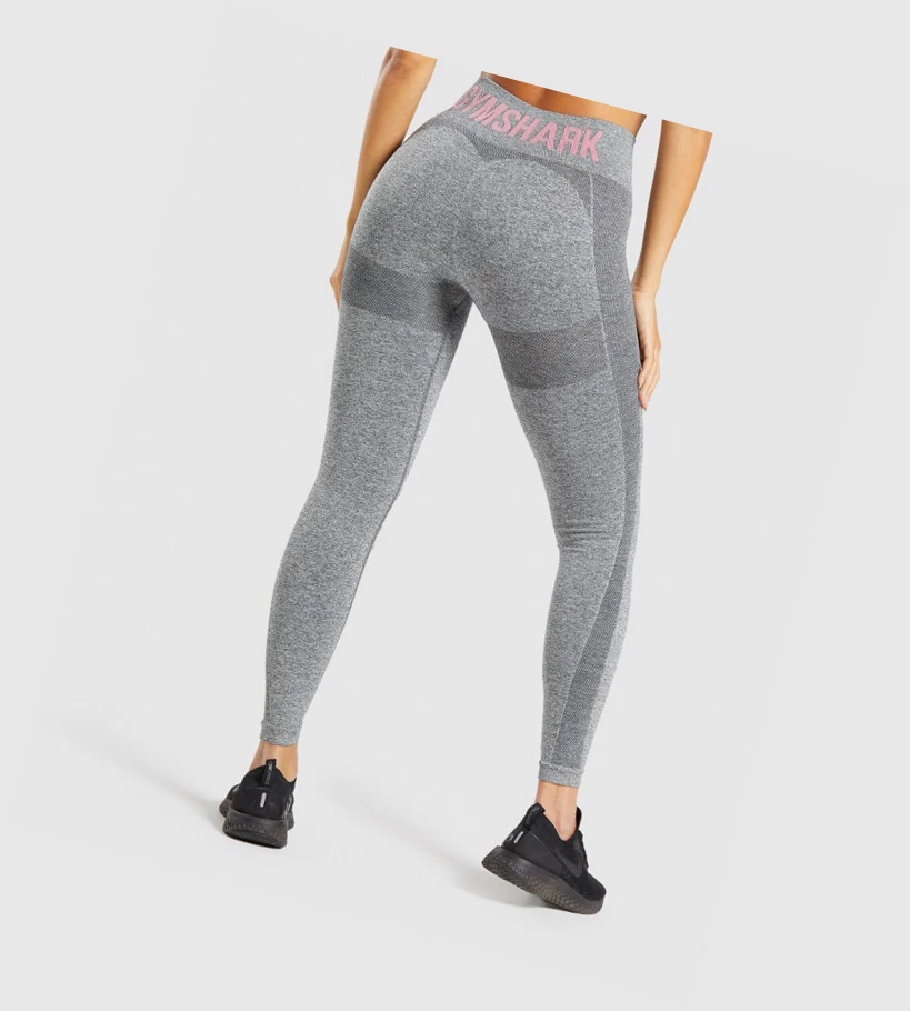 Gymshark Flex High Waisted Leggings Dame Grå Rosa | ARXFIM718