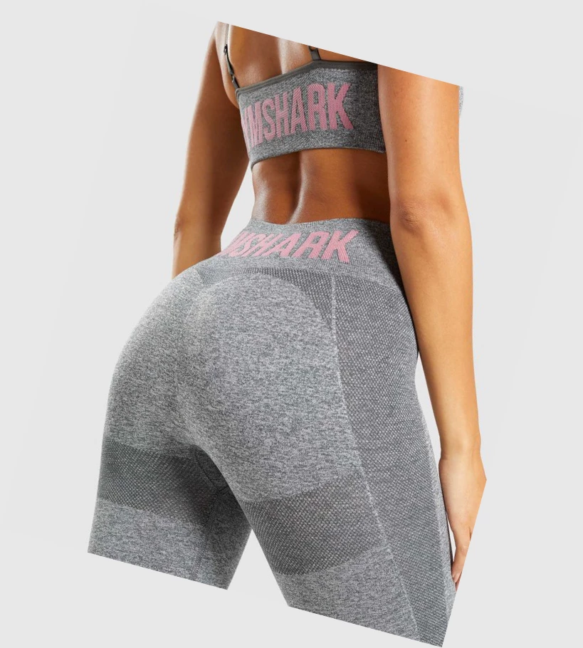 Gymshark Flex High Waisted Leggings Dame Grå Rosa | ARXFIM718