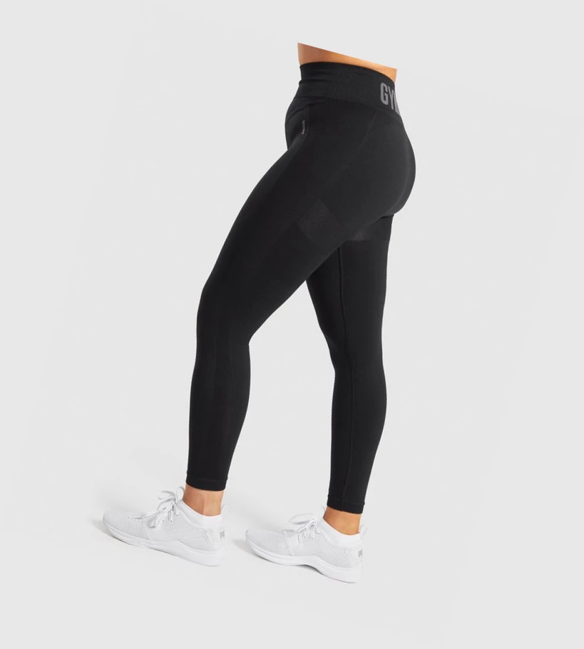 Gymshark Flex High Waisted Leggings Dame Svarte Grå | WAICDR321