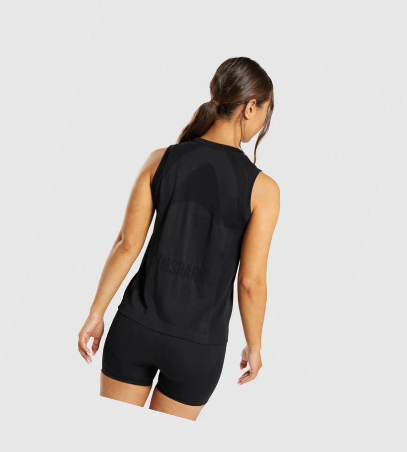 Gymshark Flex Loose Top Singlet Dame Svarte | JZFBLV246