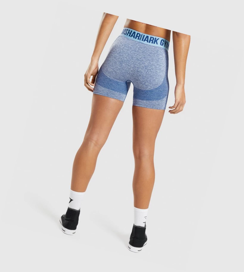 Gymshark Flex Shorts Dame Blå | SOXHKE358