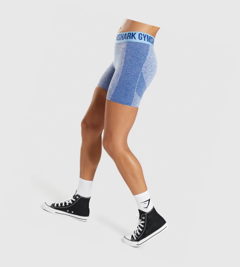 Gymshark Flex Shorts Dame Blå | SOXHKE358