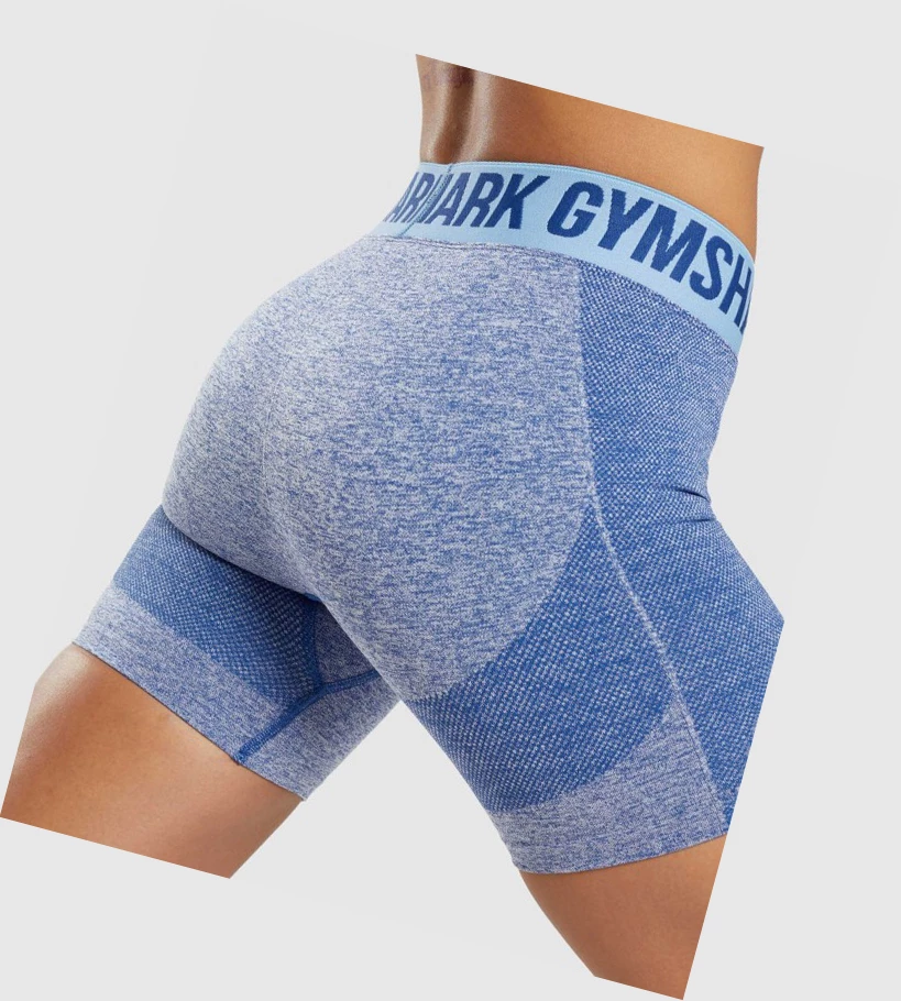 Gymshark Flex Shorts Dame Blå | SOXHKE358