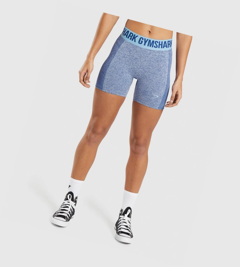 Gymshark Flex Shorts Dame Blå | SOXHKE358