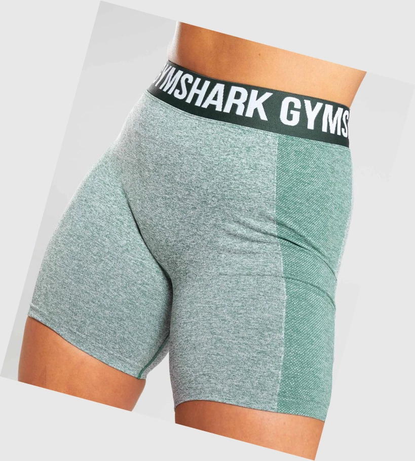 Gymshark Flex Shorts Dame Mørke Grønn | CFQDMI641